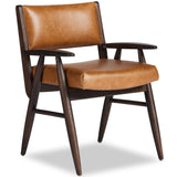 Papile Leather Dining Arm Chair, Sonoma Butterscotch-Furniture - Dining-High Fashion Home