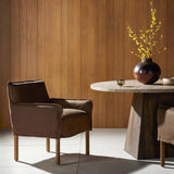 Addington Slipcover Dining Arm Chair, Brussels Coffee-Furniture - Dining-High Fashion Home