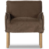 Addington Slipcover Dining Arm Chair, Brussels Coffee-Furniture - Dining-High Fashion Home