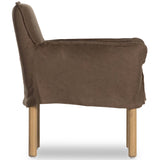 Addington Slipcover Dining Arm Chair, Brussels Coffee-Furniture - Dining-High Fashion Home