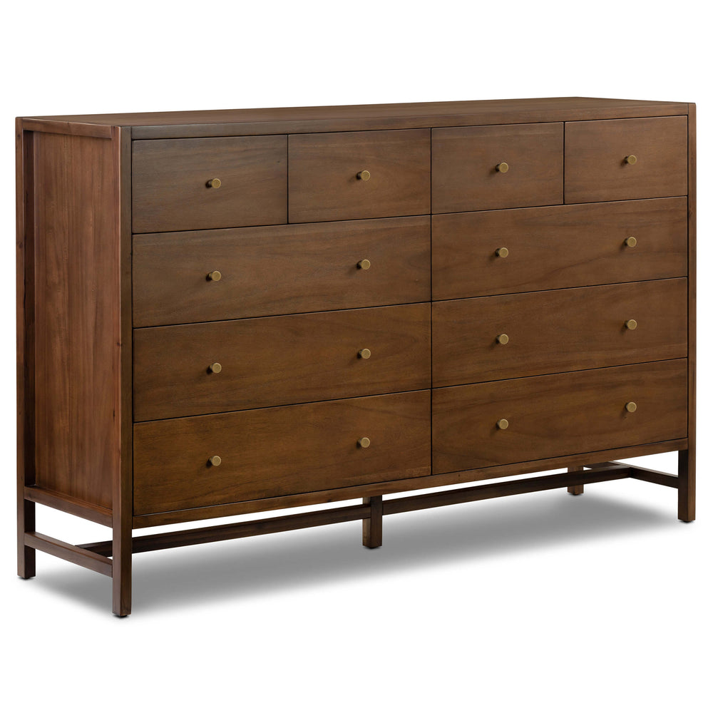 Sullivan 10 Drawer Dresser, Saddle Tan-Furniture - Storage-High Fashion Home