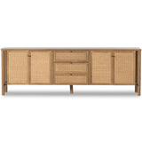 Veta Media Console, Taupe-Furniture - Storage-High Fashion Home