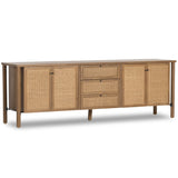 Veta Media Console, Taupe-Furniture - Storage-High Fashion Home