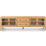 Laker Media Console, Light Oak-Furniture - Storage-High Fashion Home