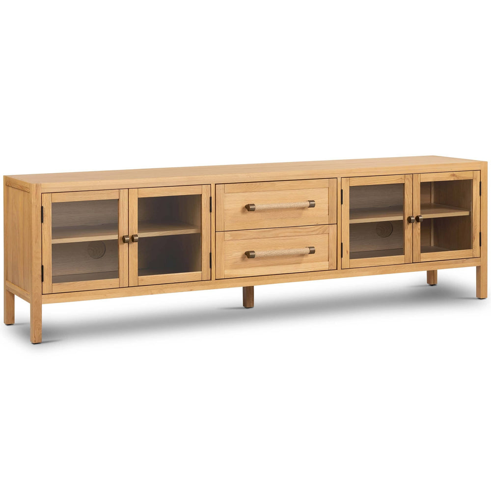 Laker Media Console, Light Oak-Furniture - Storage-High Fashion Home