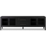 Laker Media Console, Black-Furniture - Storage-High Fashion Home