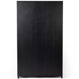 Millie Panel and Glass Door Cabinet, Drifted Matte Black-Furniture - Storage-High Fashion Home