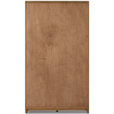 Millie Panel and Glass Door Cabinet, Drifted Oak-Furniture - Storage-High Fashion Home