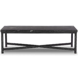 Hammered Iron Coffee Table, Charcoal Marble/Hammered Black