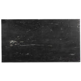 Hammered Iron Coffee Table, Charcoal Marble/Hammered Black