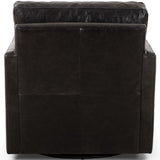 Olson Leather Swivel Chair, Sonoma Black-Furniture - Chairs-High Fashion Home