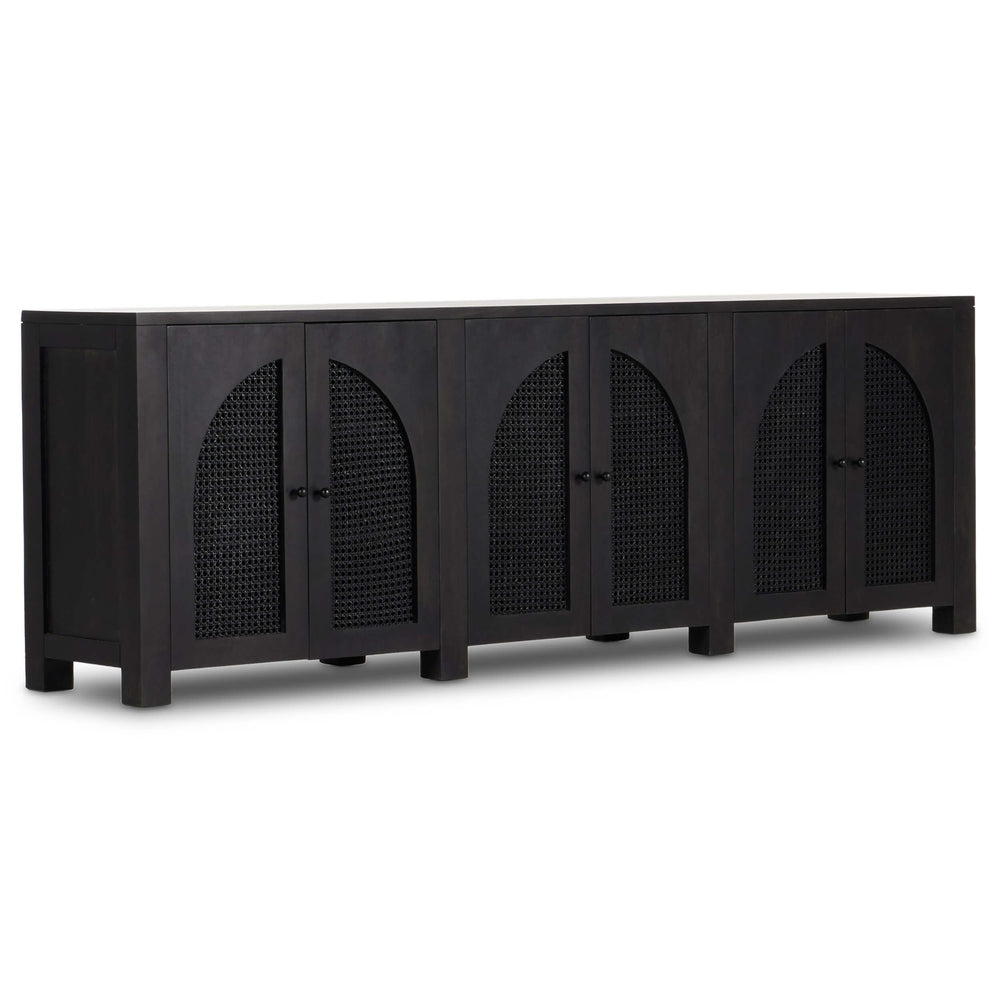 Tilda 6 Door Sideboard, Black Wash-Furniture - Storage-High Fashion Home