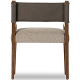 Ferris Dining Arm Chair, Nubuck Charcoal-Furniture - Dining-High Fashion Home