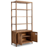 Glenview Bookcase, Weathered Oak-Furniture - Storage-High Fashion Home