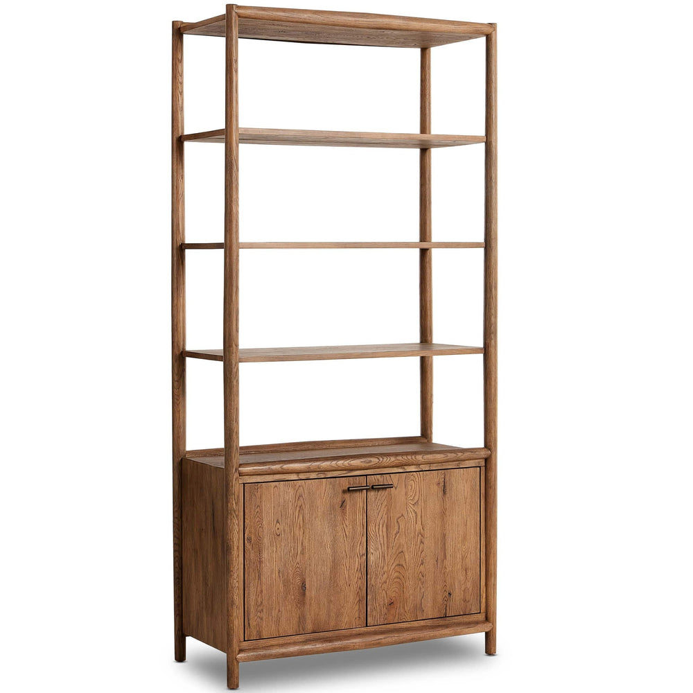 Glenview Bookcase, Weathered Oak-Furniture - Storage-High Fashion Home