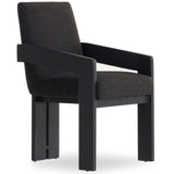 Roxy Dining Arm Chair, Gibson Black-Furniture - Dining-High Fashion Home