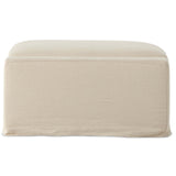 Wide Arm Slipcover Bench, Brussels Natural-Furniture - Benches-High Fashion Home