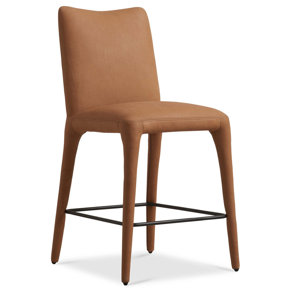 Monza Leather Counter Stool, Heritage Camel-Furniture - Dining-High Fashion Home