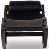 Tarelton Leather Chaise, Carson Black-Furniture - Chairs-High Fashion Home