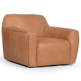 Ericksen Leather Swivel Chair, Palermo Cognac-Furniture - Chairs-High Fashion Home