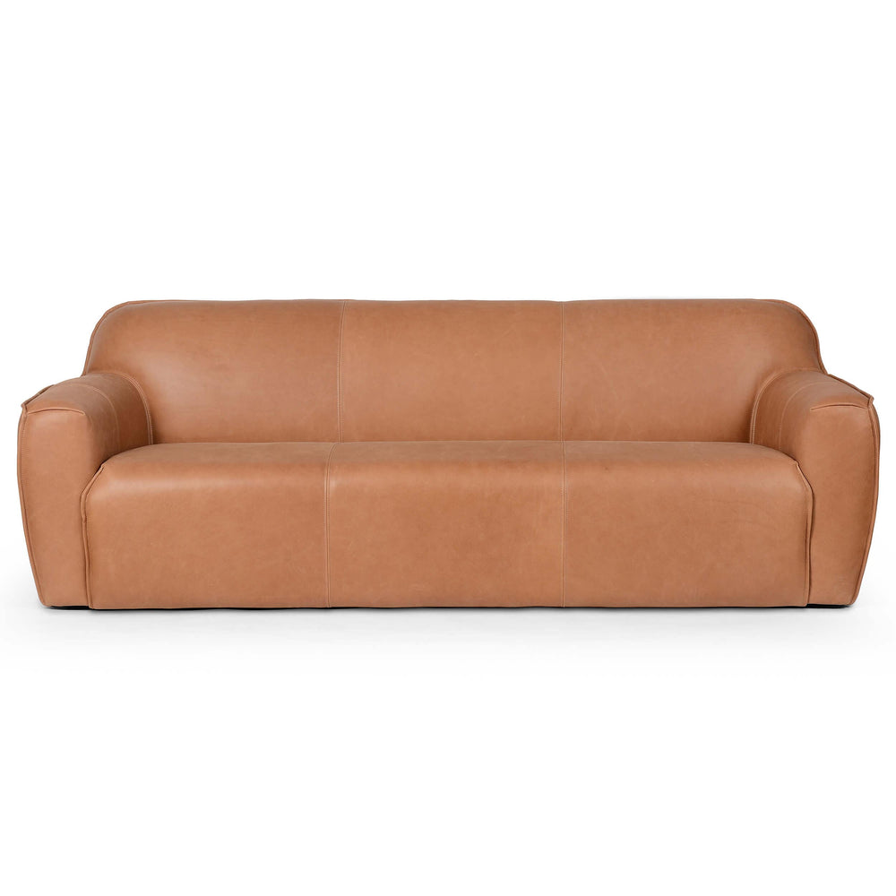 Ericksen Leather Sofa, Palermo Cognac-Furniture - Sofas-High Fashion Home