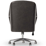 Verne Leather Desk Chair, Sonoma Black-Furniture - Office-High Fashion Home