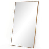 Georgina Rectangular Floor Mirror, Brass-Accessories-High Fashion Home