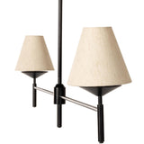 Dodie Linear Chandelier, Jet Black-Lighting-High Fashion Home