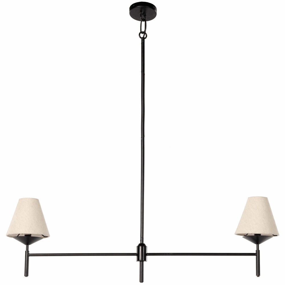 Dodie Linear Chandelier, Jet Black-Lighting-High Fashion Home