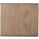 Millie Panel and Glass Door Double Cabinet, Drifted Solid Oak-Furniture - Storage-High Fashion Home