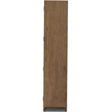 Millie Panel and Glass Door Double Cabinet, Drifted Solid Oak-Furniture - Storage-High Fashion Home