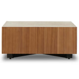 Hudson Large Rectangular Coffee Table, Natural-Furniture - Accent Tables-High Fashion Home