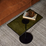 Zevon End Table, Moss Cast Glass-Furniture - Accent Tables-High Fashion Home