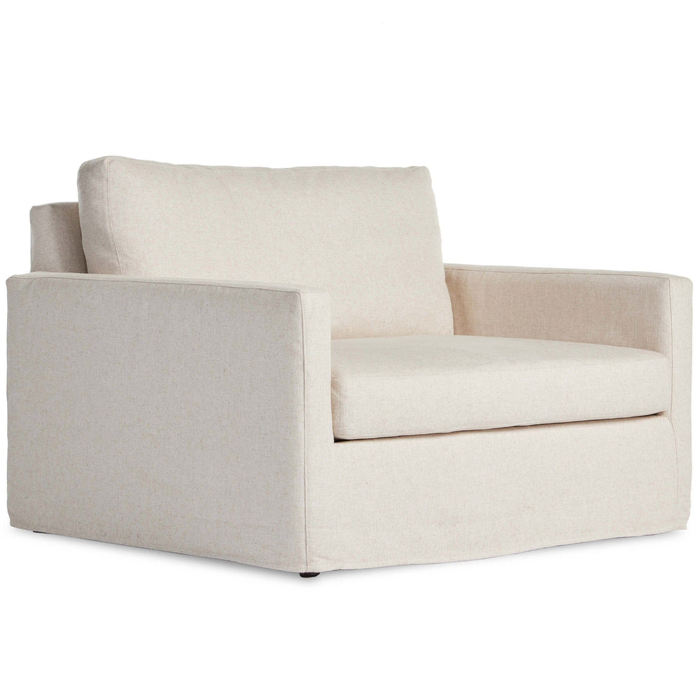 Maddox Slipcover Chair and a Half, Evere Oatmeal-Furniture - Chairs-High Fashion Home