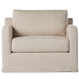 Hampton Slipcover Swivel Chair, Evere Oatmeal-Furniture - Chairs-High Fashion Home