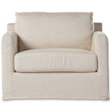 Hampton Slipcover Chair and a Half, Evere Oatmeal-Furniture - Chairs-High Fashion Home