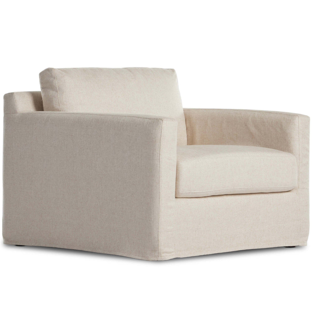 Hampton Slipcover Chair and a Half, Evere Oatmeal-Furniture - Chairs-High Fashion Home