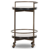 Mira Bar Cart, Smoked Brown-Furniture - Dining-High Fashion Home