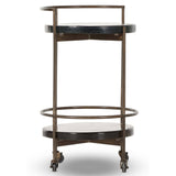 Mira Bar Cart, Smoked Brown-Furniture - Dining-High Fashion Home