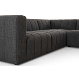 Langham Channeled 5 Piece Sectional, Saxon Charcoal-Furniture - Sofas-High Fashion Home