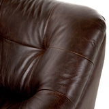 Farley Leather Swivel Chair, Conroe Cigar-Furniture - Chairs-High Fashion Home