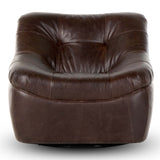 Farley Leather Swivel Chair, Conroe Cigar-Furniture - Chairs-High Fashion Home