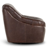 Farley Leather Swivel Chair, Conroe Cigar-Furniture - Chairs-High Fashion Home