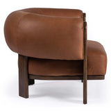 Ira Leather Chair, Brickhouse Cognac-Furniture - Chairs-High Fashion Home