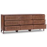 Sydney 9 Drawer Dresser, Brown Wash-Furniture - Bedroom-High Fashion Home