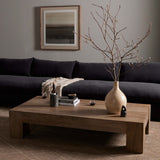 Abaso Rectangular Coffee Table, Rustic Wormwood-Furniture - Accent Tables-High Fashion Home