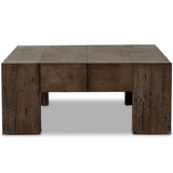 Abaso Rectangular Coffee Table, Rustic Ebony-Furniture - Accent Tables-High Fashion Home