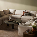 Delray 8 Piece Slipcover Sectional, Evere Oatmeal-Furniture - Sofas-High Fashion Home