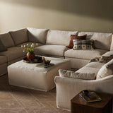 Delray 8 Piece Slipcover Sectional w/Ottoman, Evere Oatmeal-Furniture - Sofas-High Fashion Home