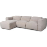 Radley Power Recliner 3 Piece Sectional W/ Chaise, Laken Stone-High Fashion Home